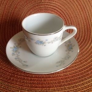 Vintage Royal Court Blue Fantasy Cup & Saucer